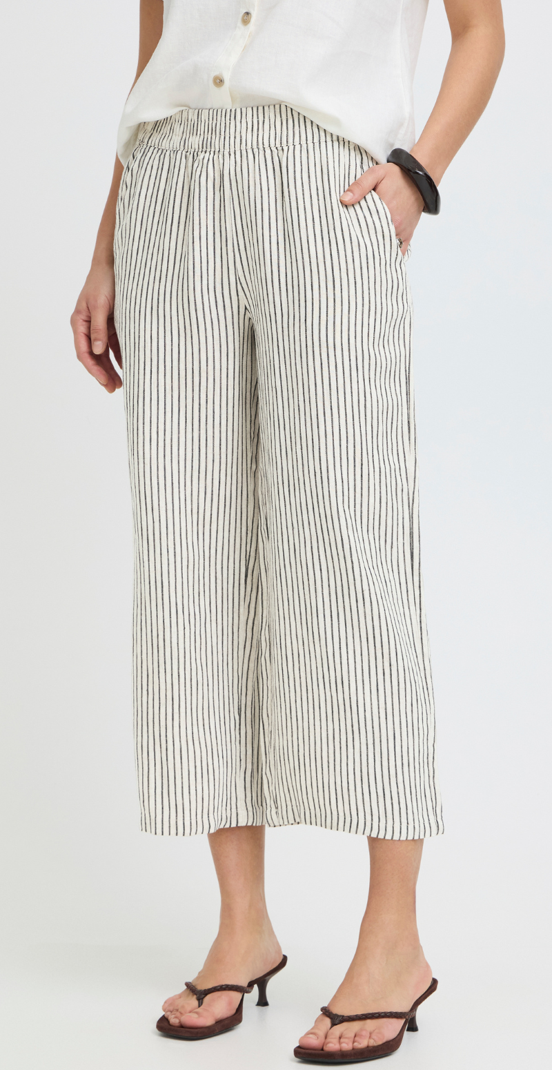 Falakka cropped hørbukser rainy day stripe B.young