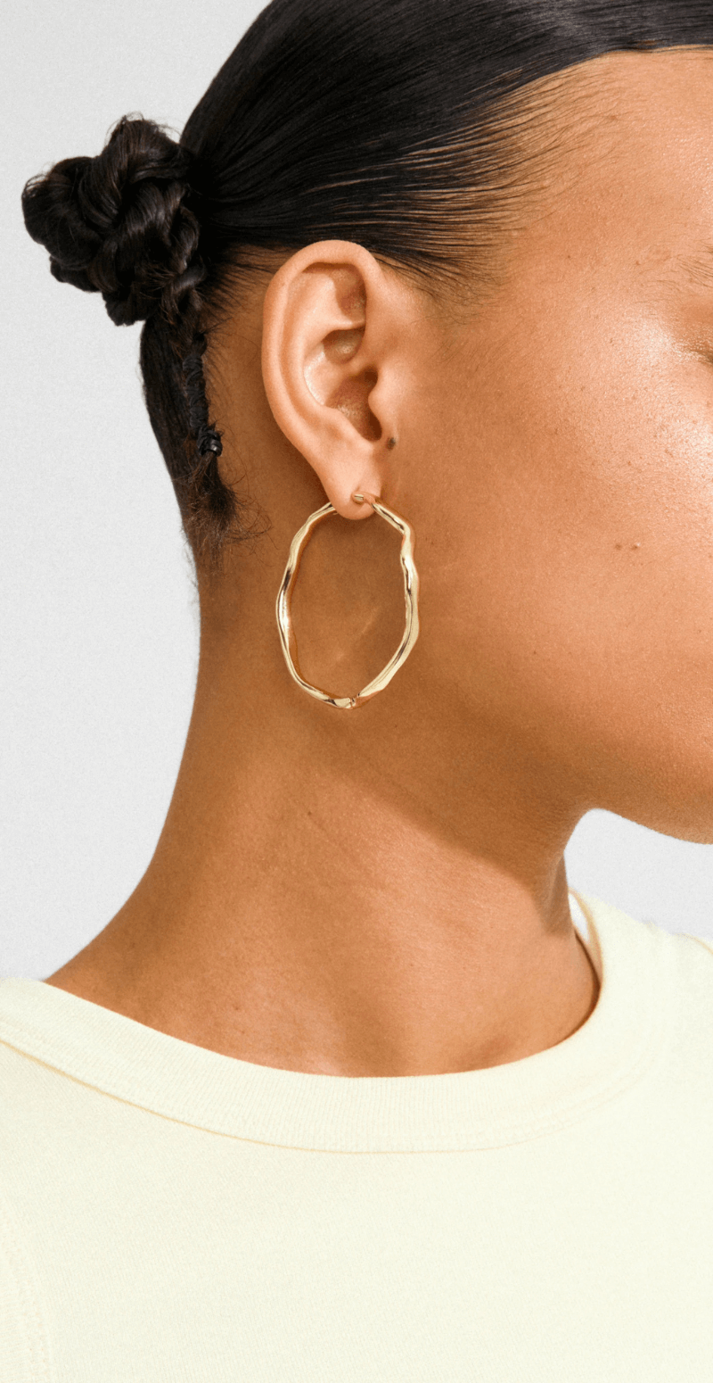 Larkin øreringe guldbelagt