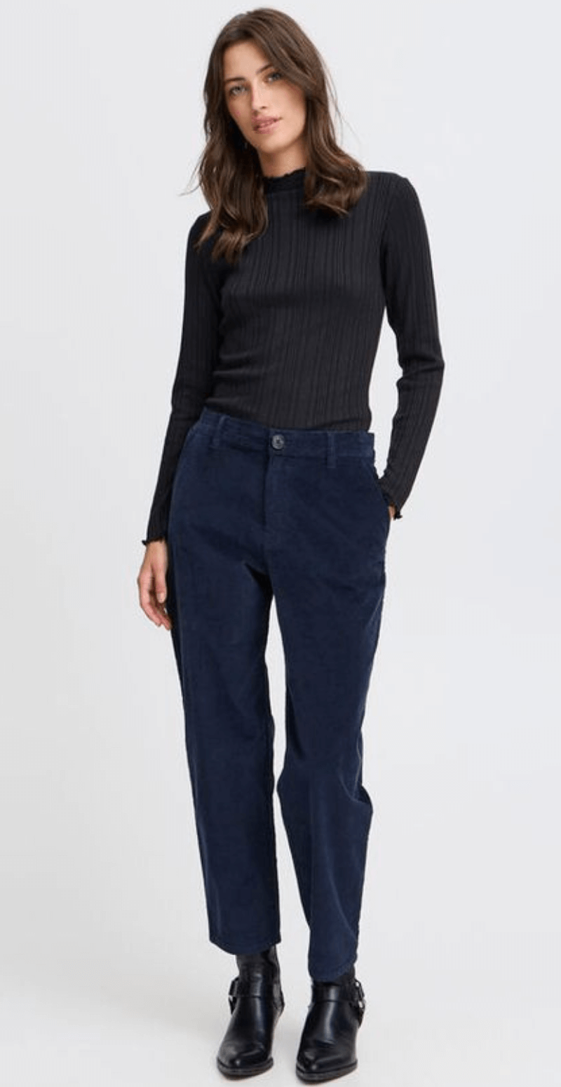 Dasik cropped bukser navy