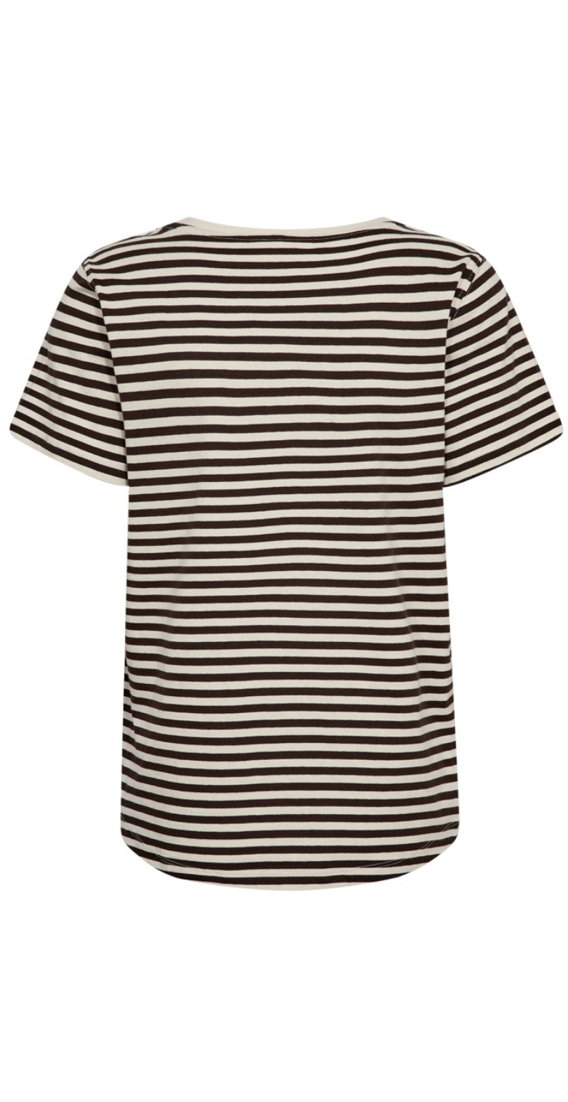 Mian bluse med striber moonbeam w. mole Freequent