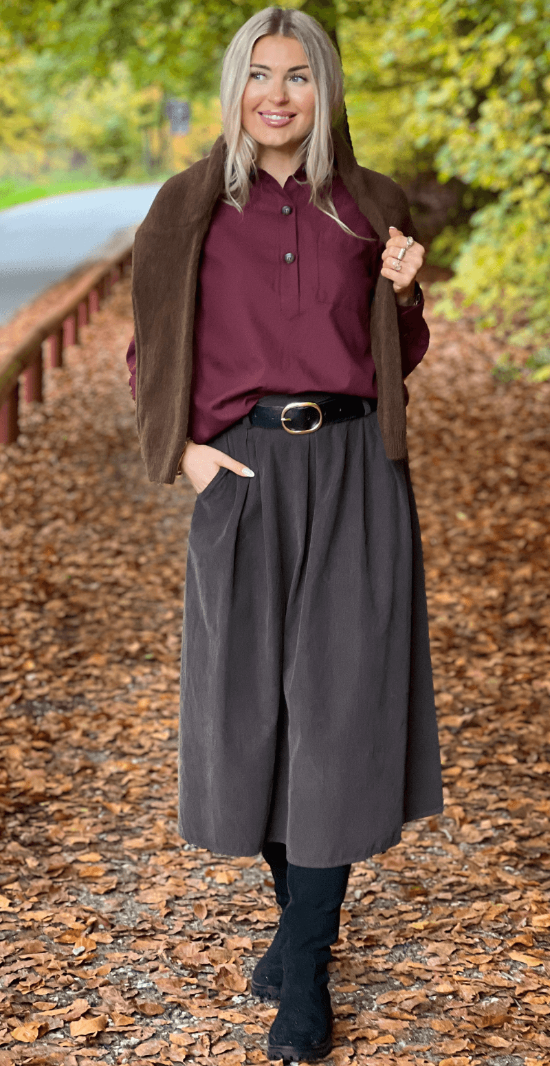 Flynn skjorte med stolpelukning port royale