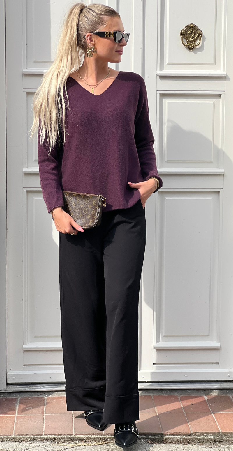 Inga blød strikbluse med v-hals morgana LikeLondon