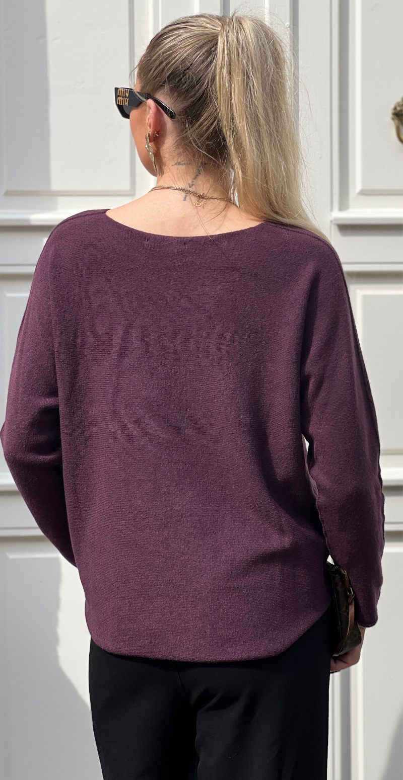 Inga blød strikbluse med v-hals morgana LikeLondon