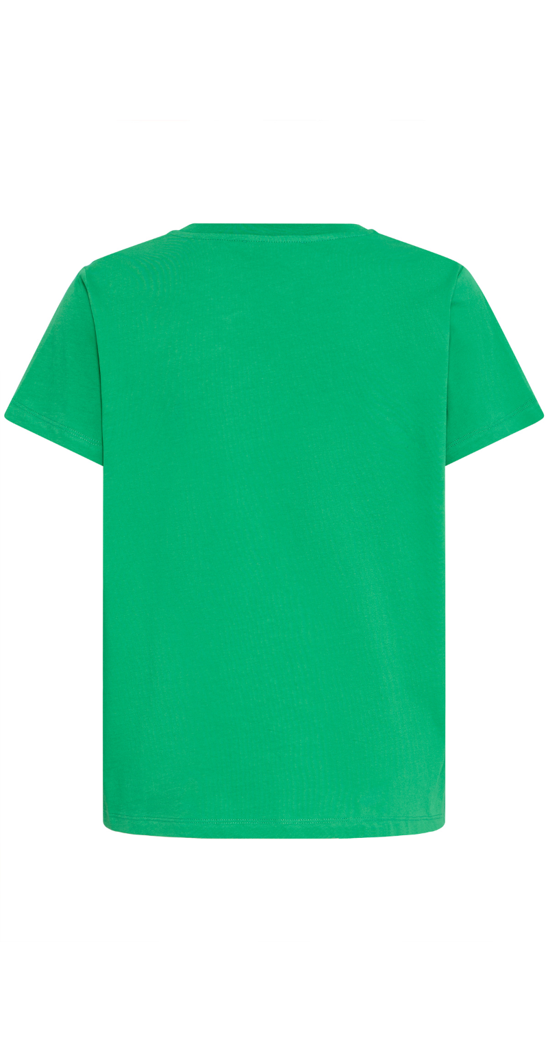 Seleste bluse med rund hals og tekst jelly bean B.young