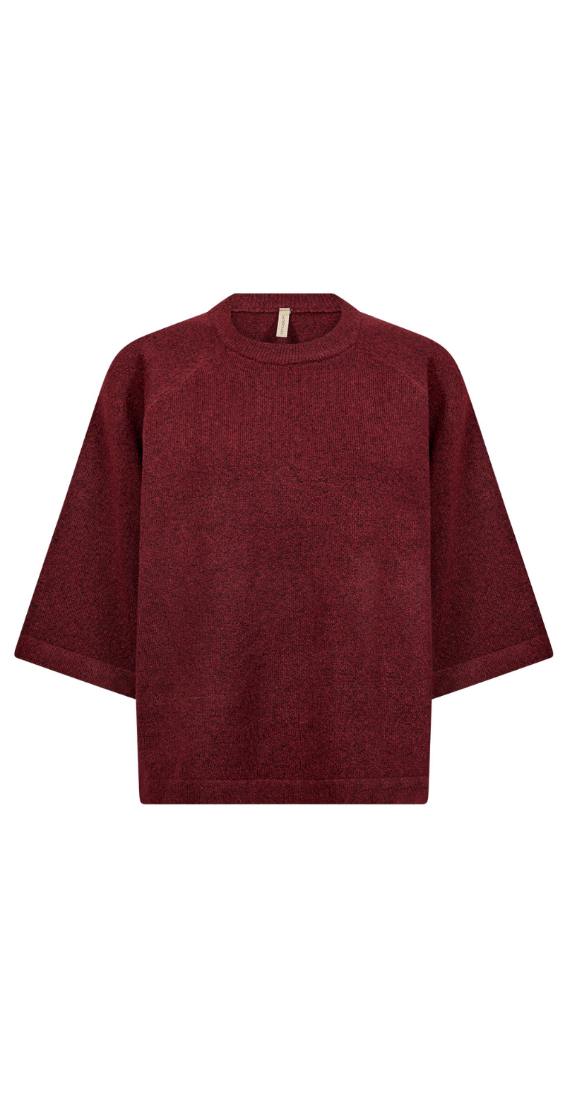 Orlean strik bluse bordeaux Soyaconcept