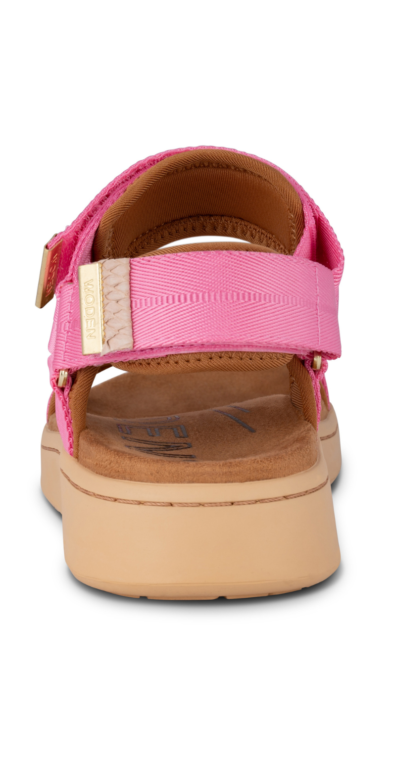 Line sandal med velcro aurora pink Woden