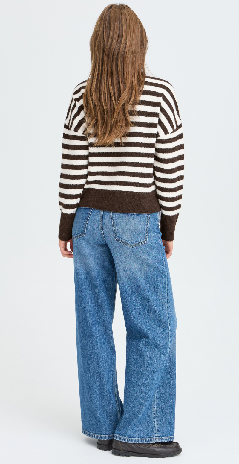 Omea strikbluse java/birch stripe B.young