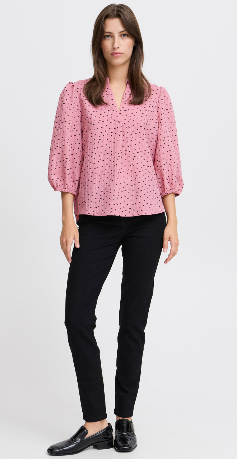 Ibow bluse med små sløjfer polignac mix B.young