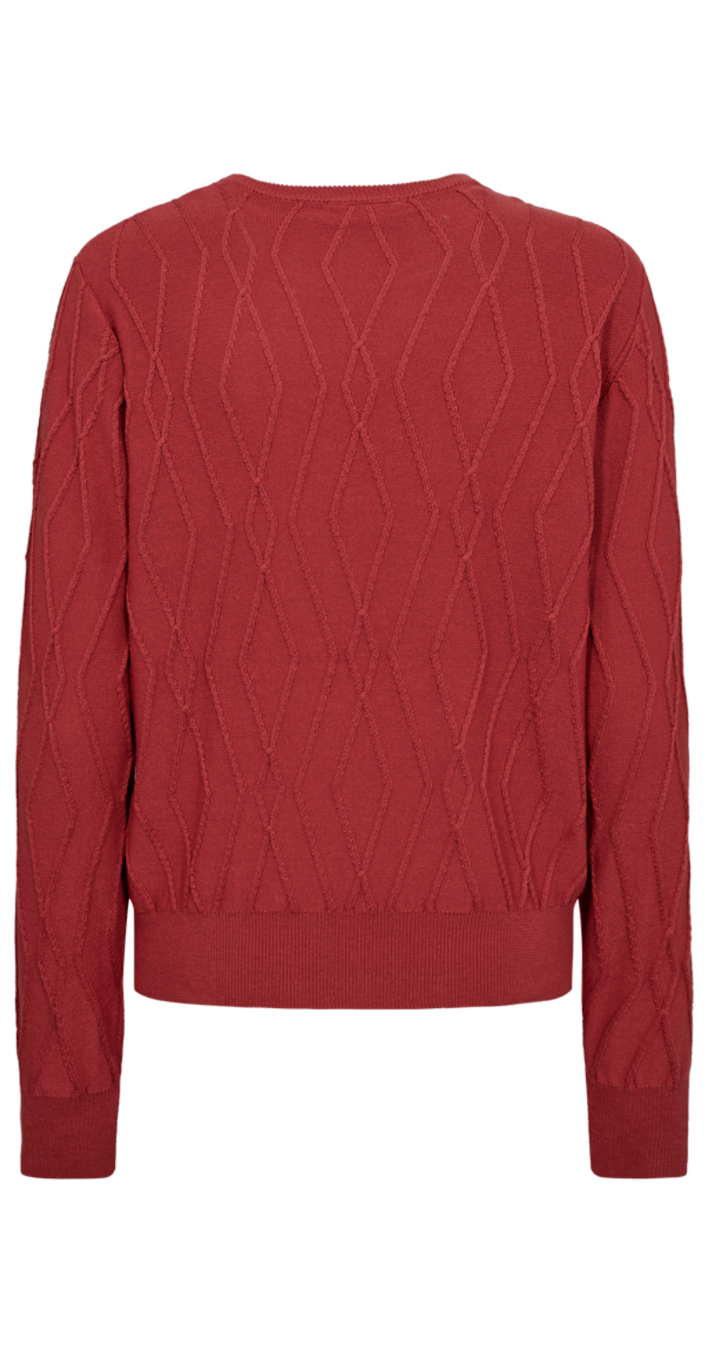 Cotty pullover med kabelmønster baked apple