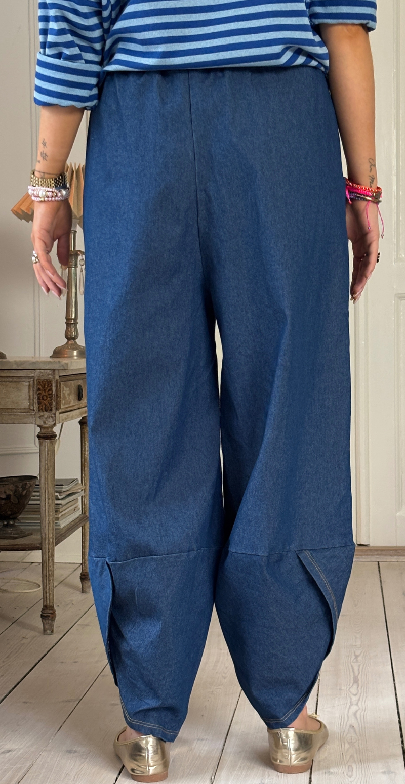 Forudbestil uge 9 Rosia denimbukser med slids og lommer foran dark blue LikeLondon