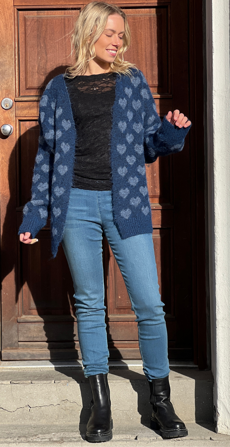 Denim shantal stretch buks medium blå FreeQuent
