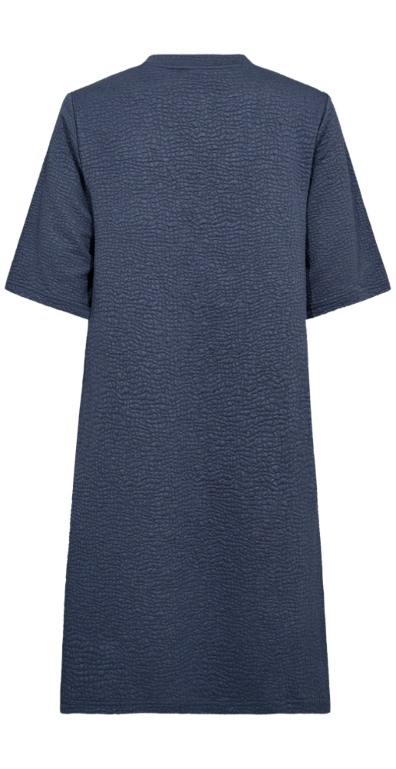Bubble kjole med v-hals vintage indigo