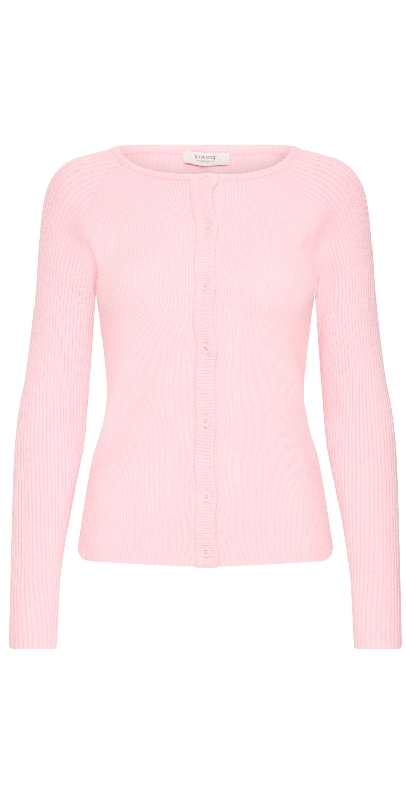 Norma rib cardigan parfait pink B.young
