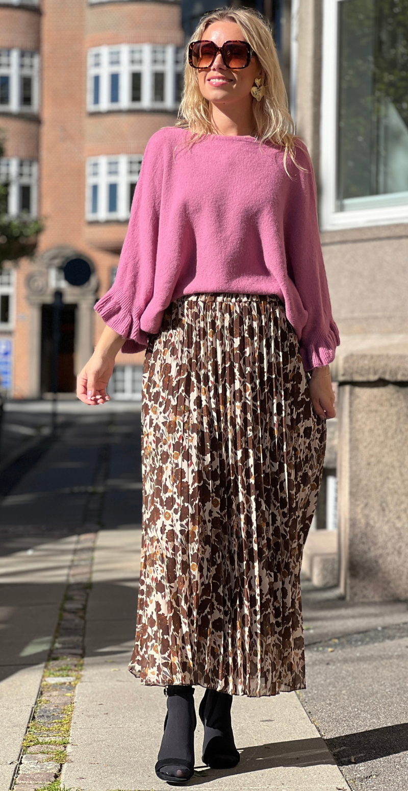 Robyn plisseret nederdel med blomstermønster moro LikeLondon