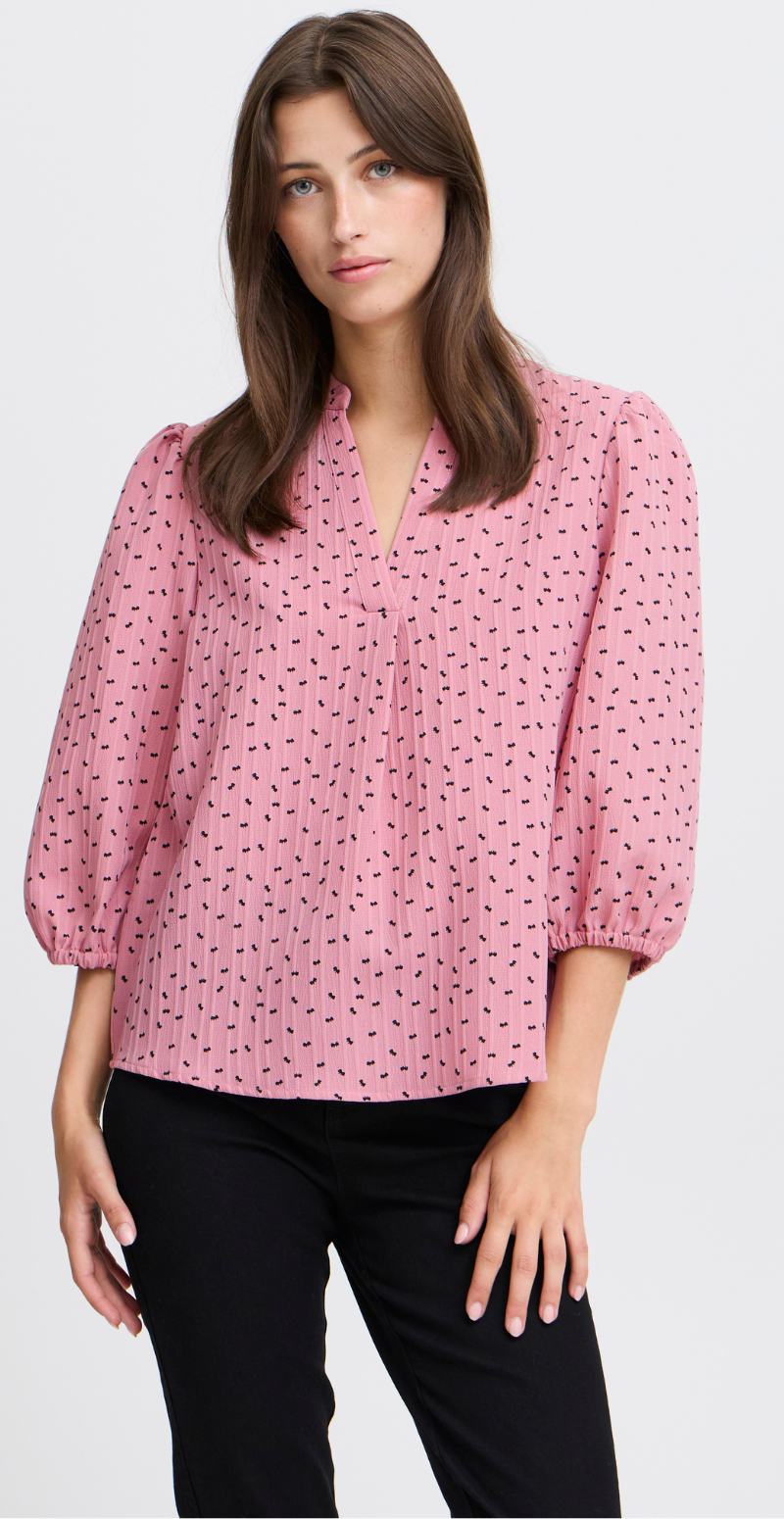 Ibow bluse med små sløjfer polignac mix B.young