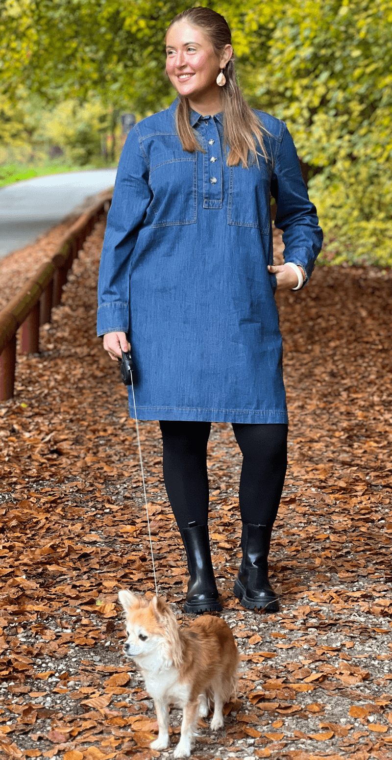 Zaman kjole medium blue denim