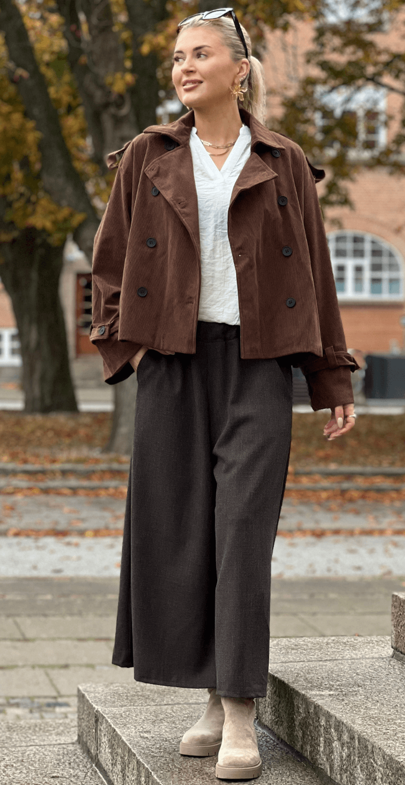 Marika fløjlsjakke brun LikeLondon