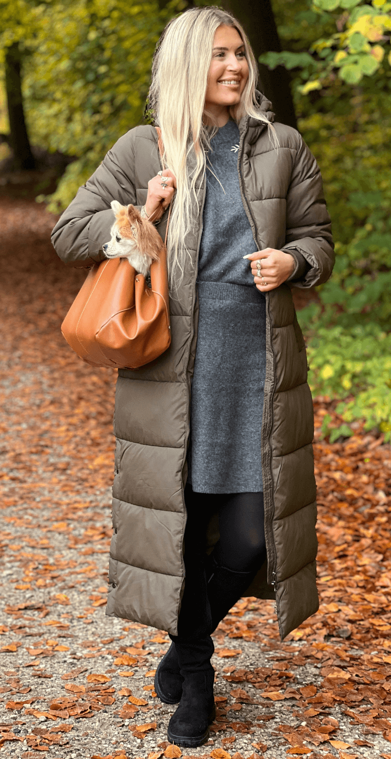 Liva frakke med hætte forest LikeLondon