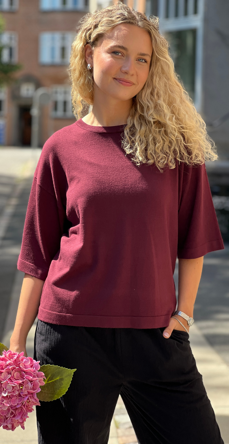 Conny pullover med 3/4 ærmer port royale Freequent
