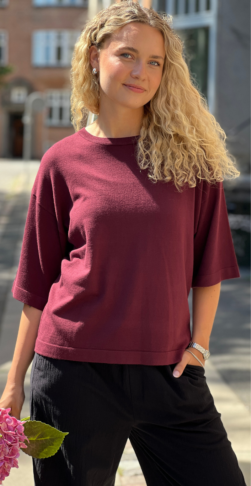 Conny pullover med 3/4 ærmer port royale Freequent