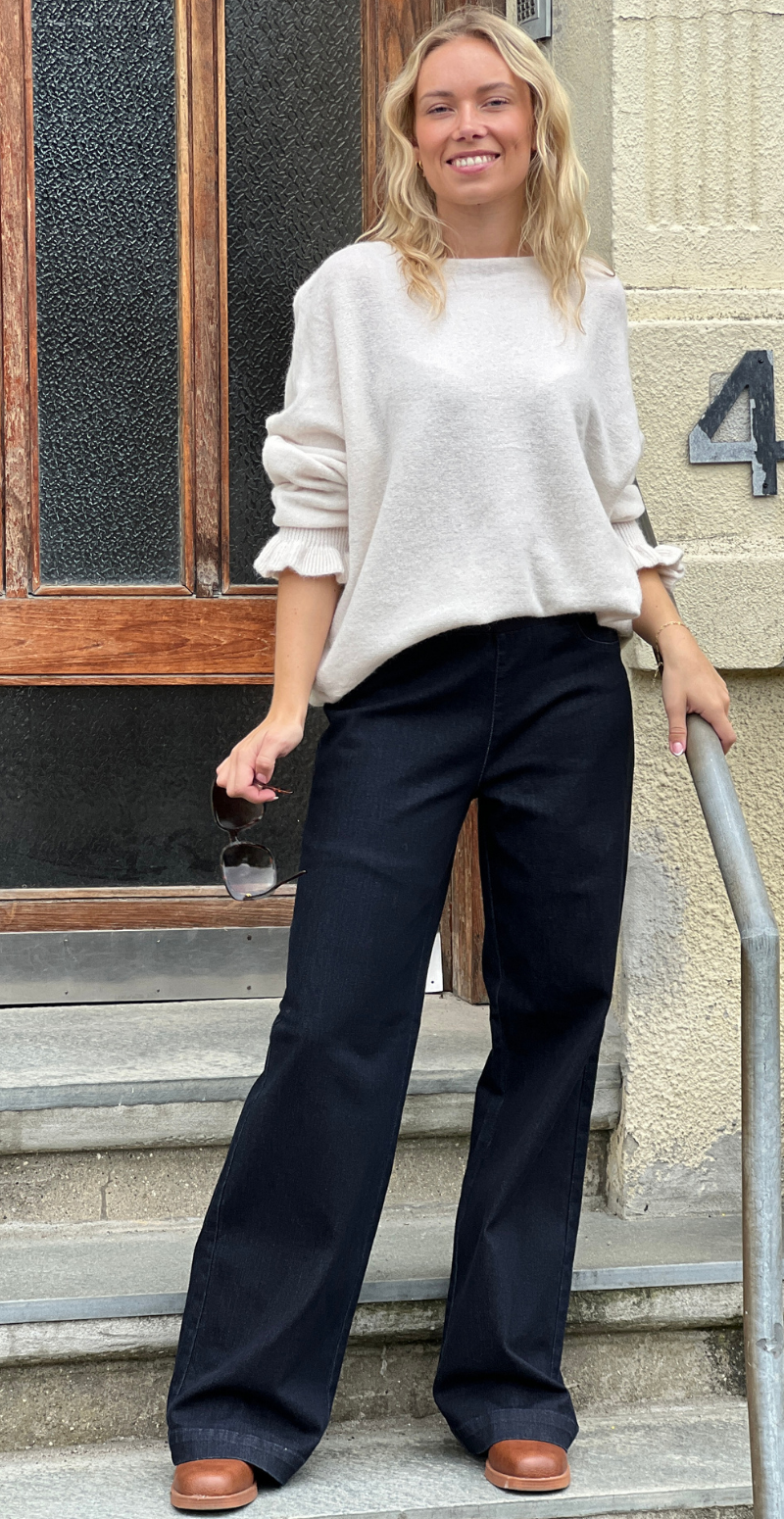 Shantal bukser med power stretch dark blue Freequent
