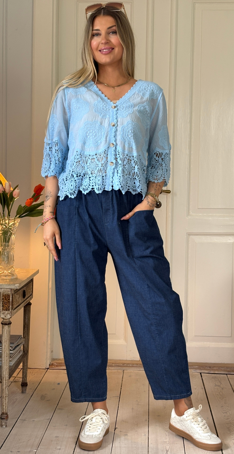 Enna denimbukser med lommer foran dark jeans LikeLondon