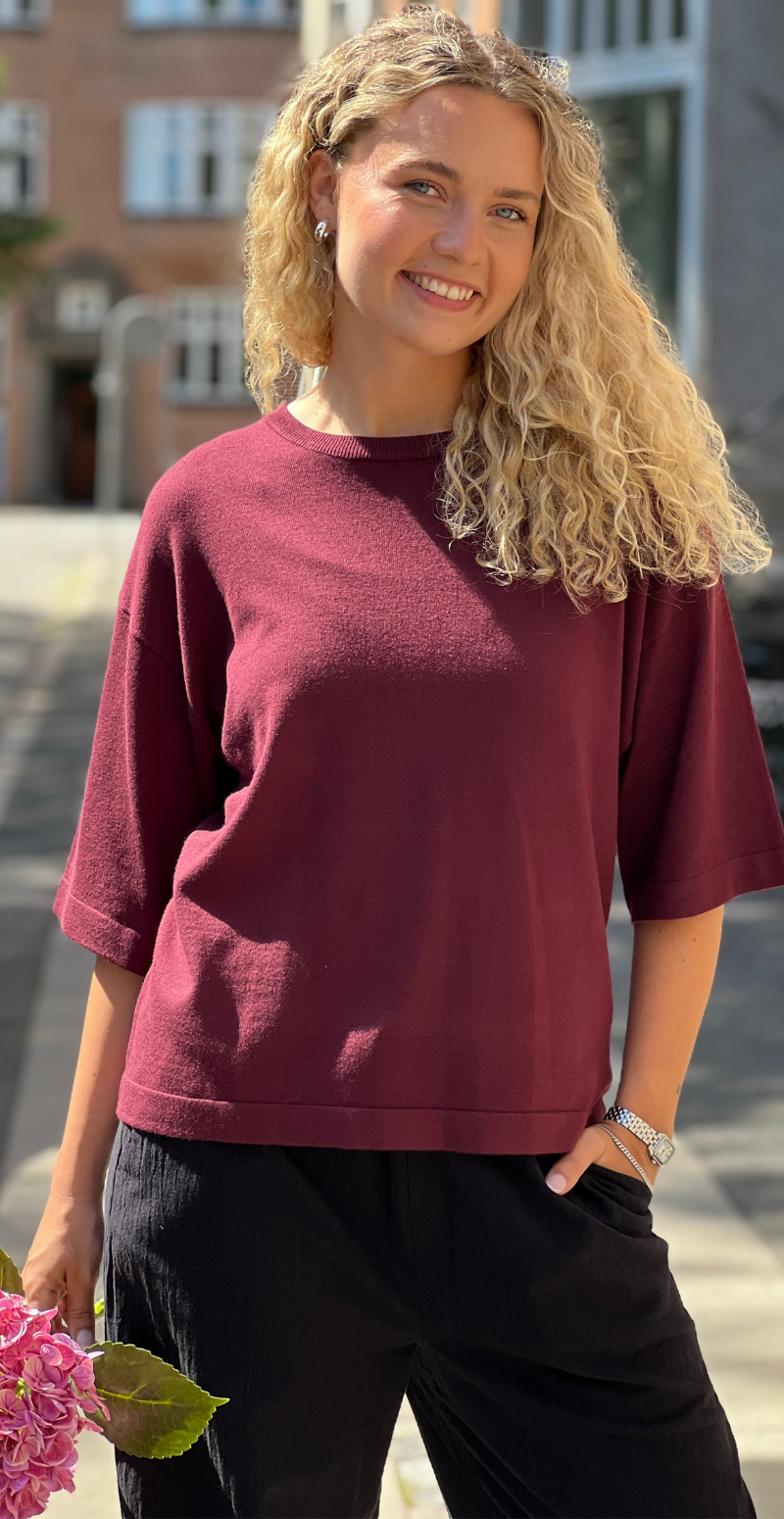 Conny pullover med 3/4 ærmer port royale Freequent