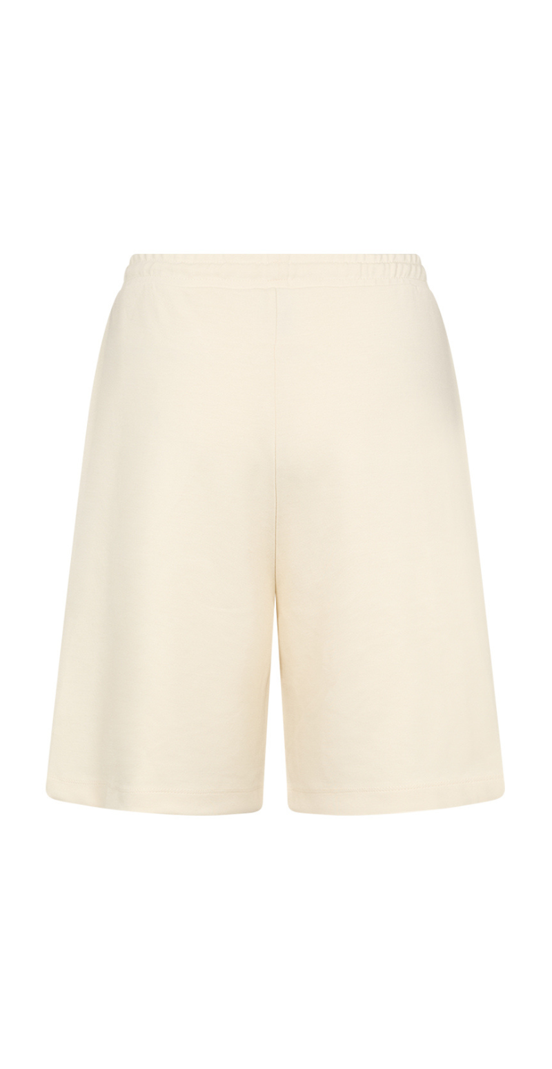 Julia shorts med bindebånd i taljen creme LikeLondon