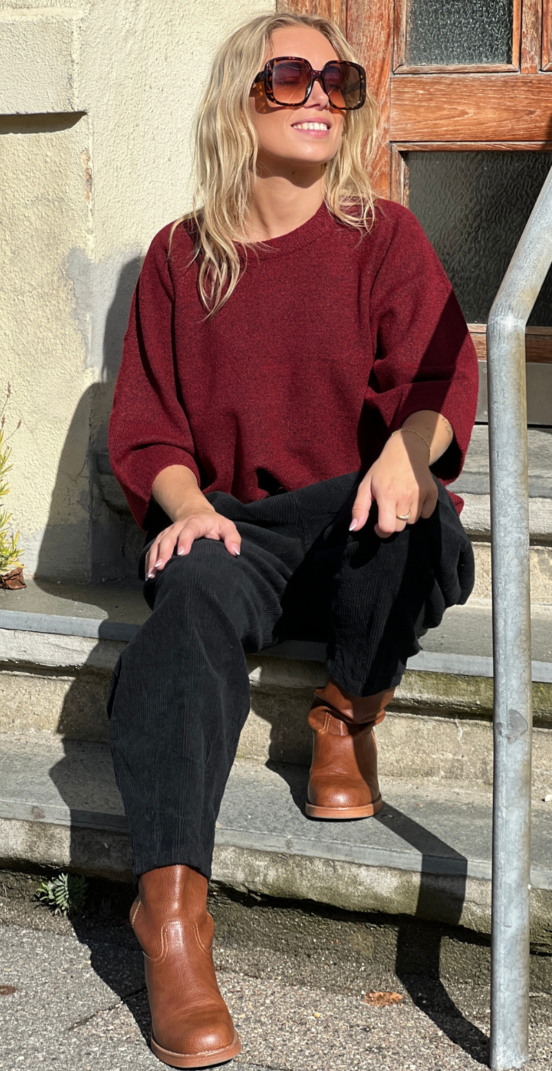 Orlean strik bluse bordeaux SoyaConcept