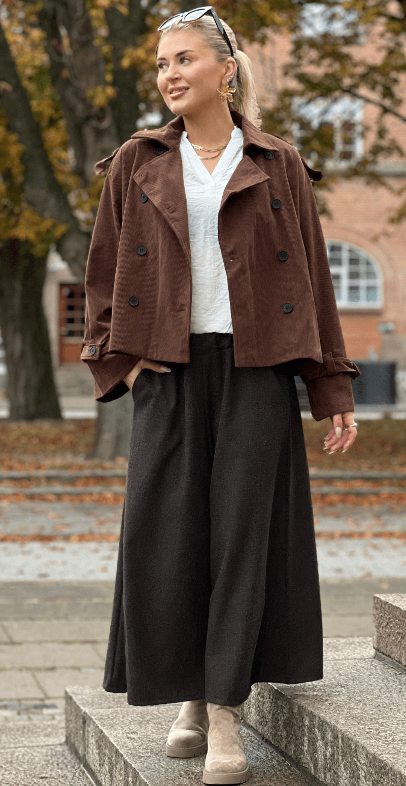 Marika fløjlsjakke brun LikeLondon