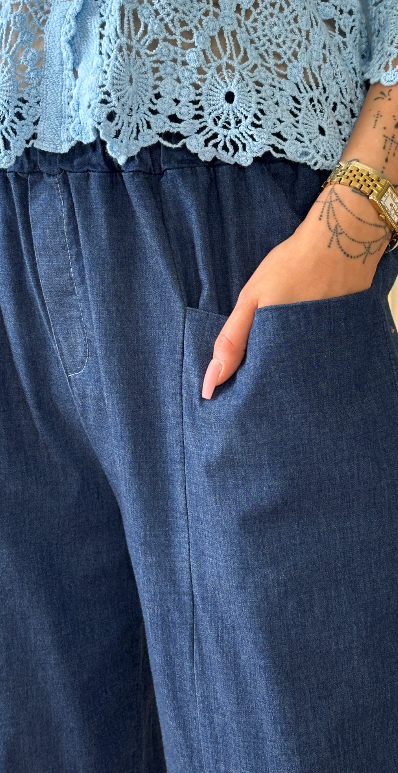 Enna denimbukser med lommer foran dark jeans LikeLondon