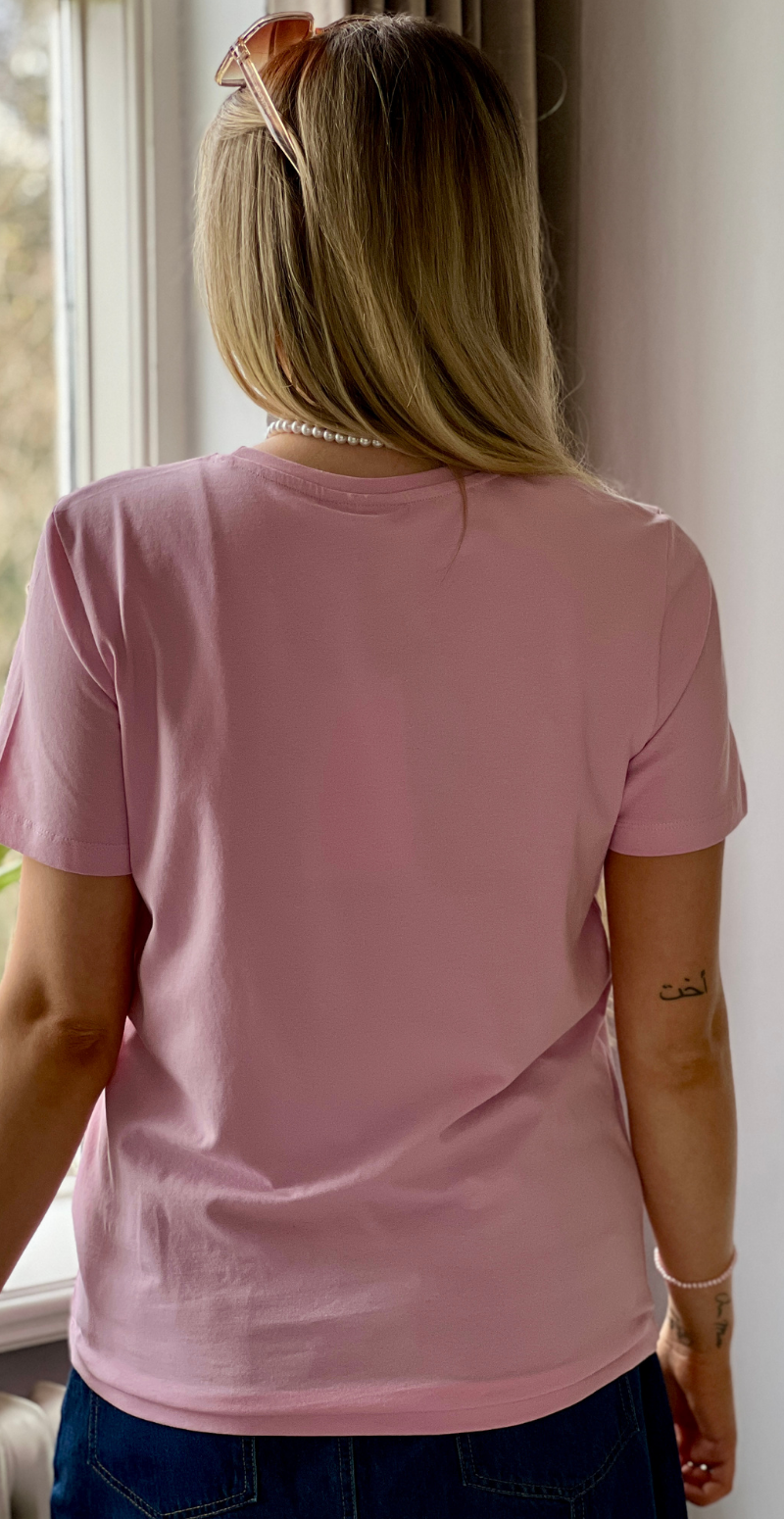 Fenjal t-shirt med kirsebær motiv star sweet lilac Freequent