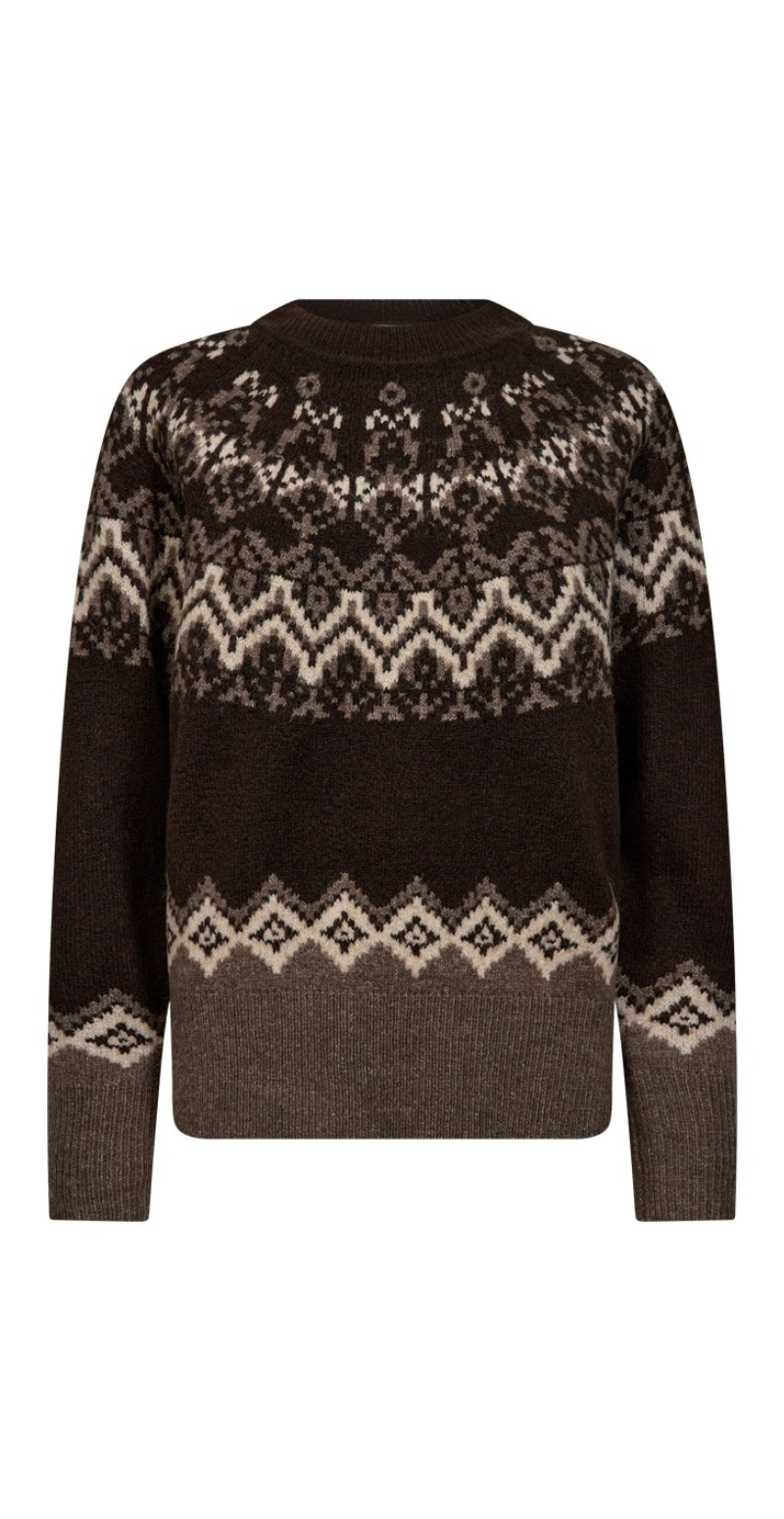 Merla pullover strik mole w. morel Freequent