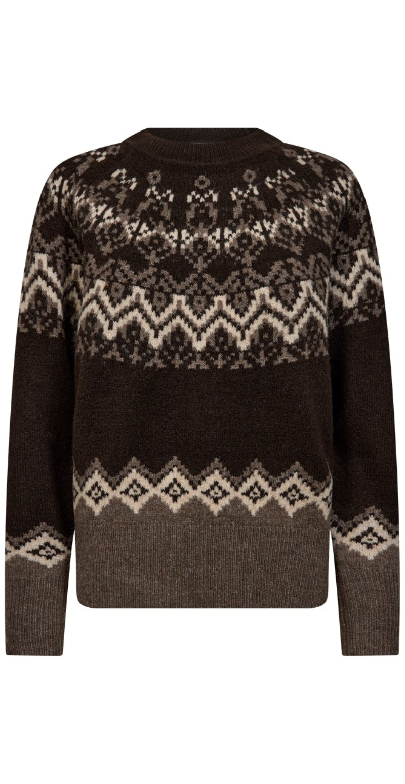 Merla pullover strik mole w. morel Freequent