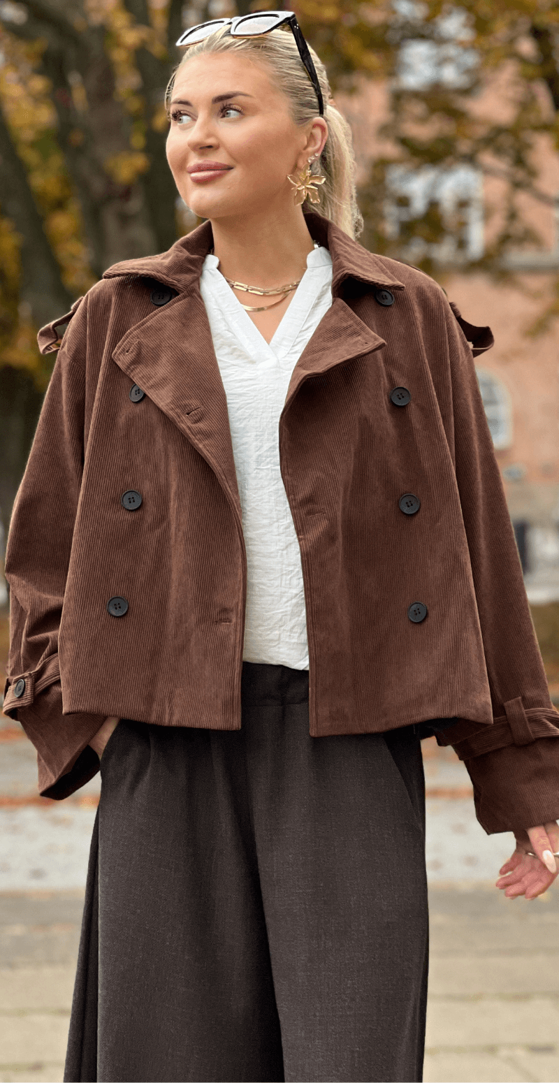 Marika fløjlsjakke brun LikeLondon