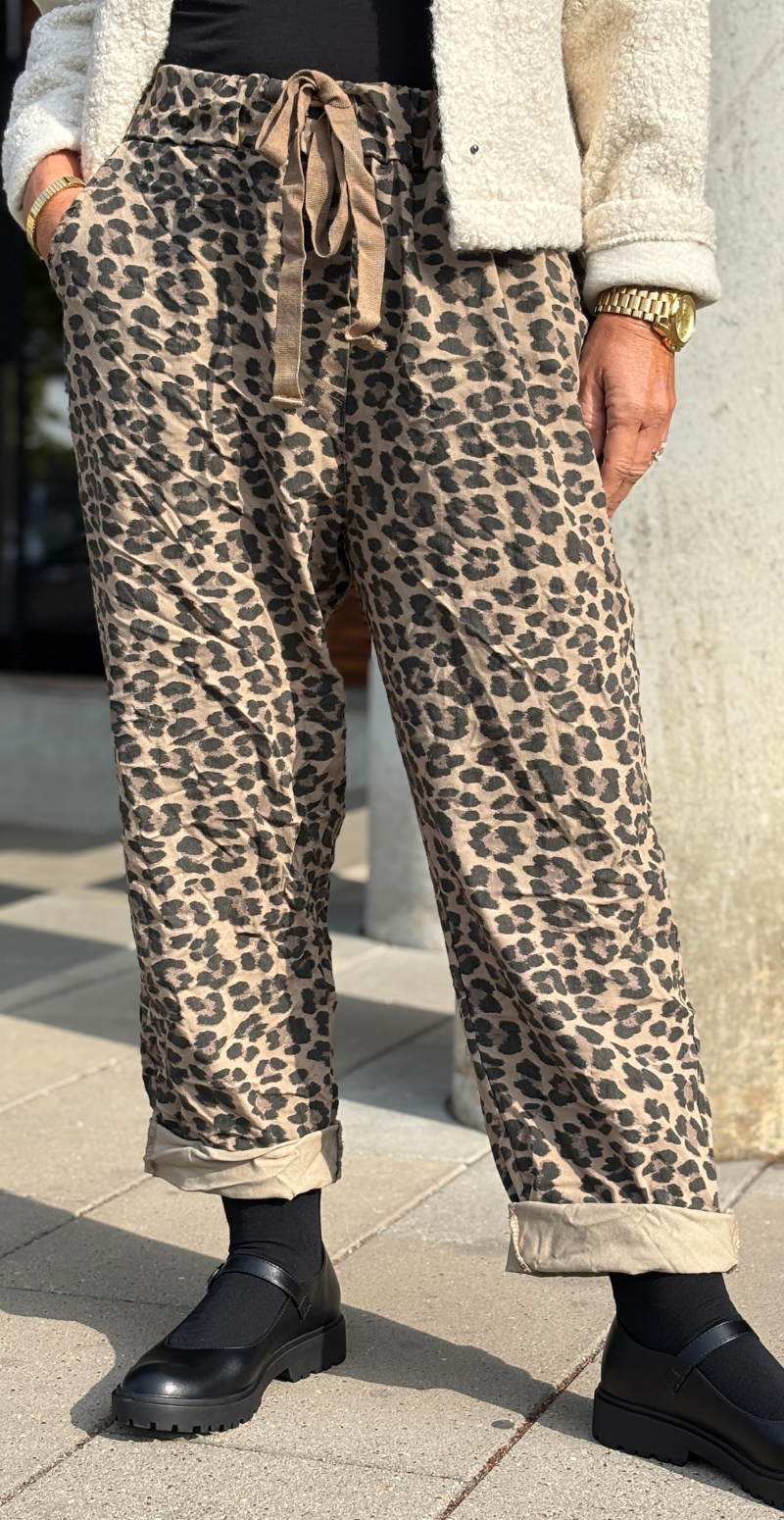 Spige leopard buks camel Likelondon