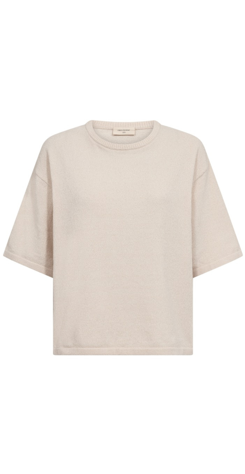 Tempo pullover i chenille med 3/4 ærmer moonbeam Freequent