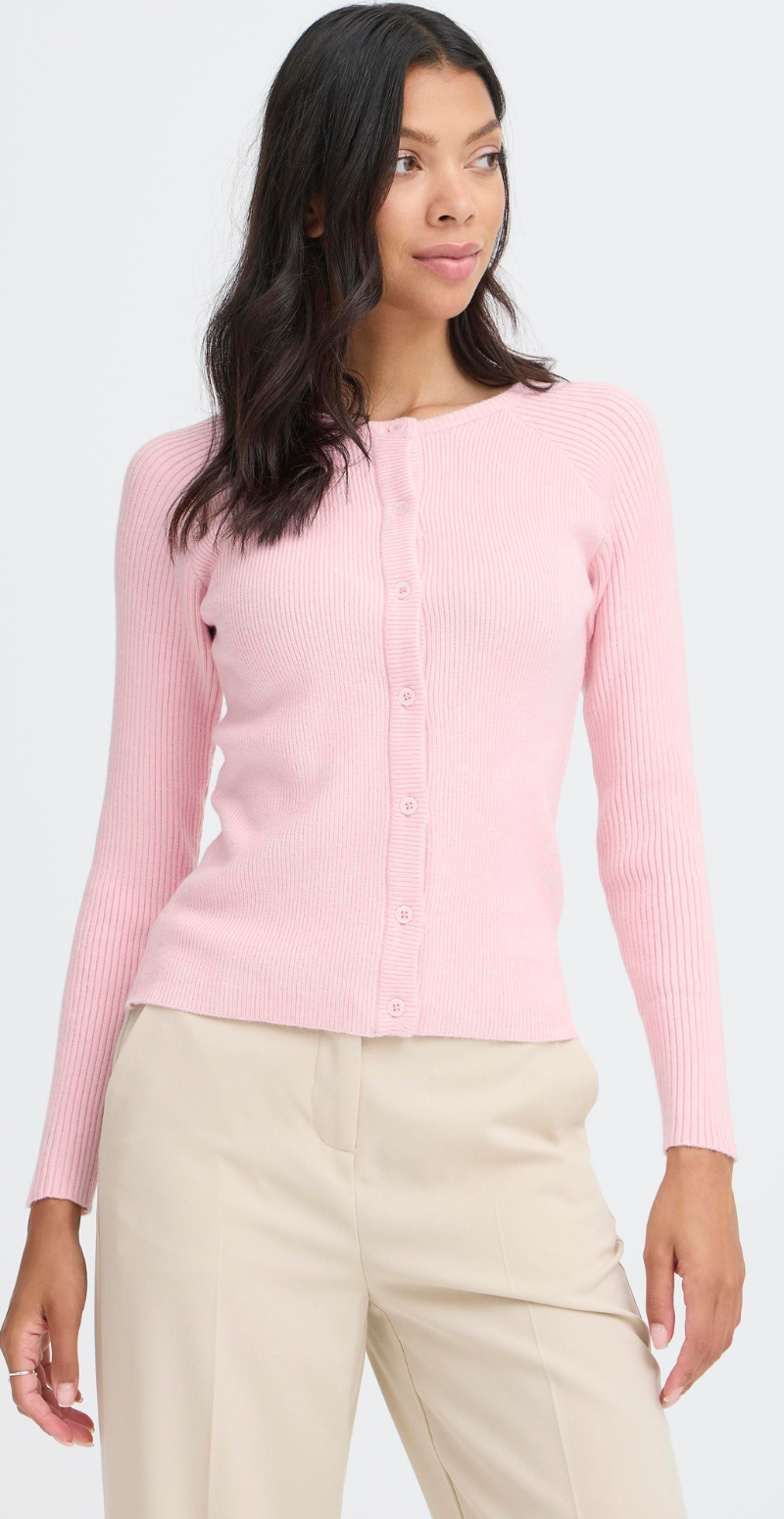 Norma rib cardigan parfait pink B.young