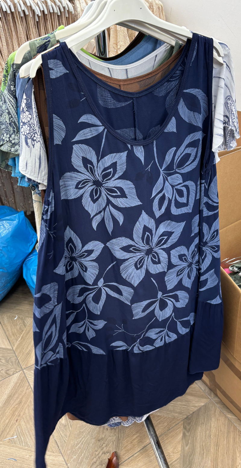 Forudbestilling uge 21 Safira kjole med peplum og blomsterprint navy LikeLondon