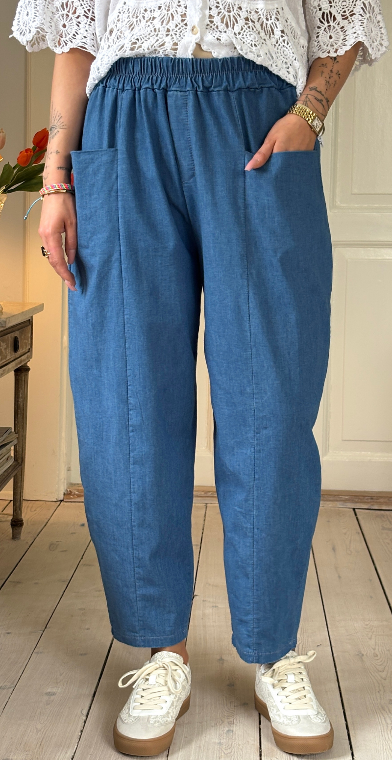 Enna denimbukser med lommer foran medium jeans LikeLondon