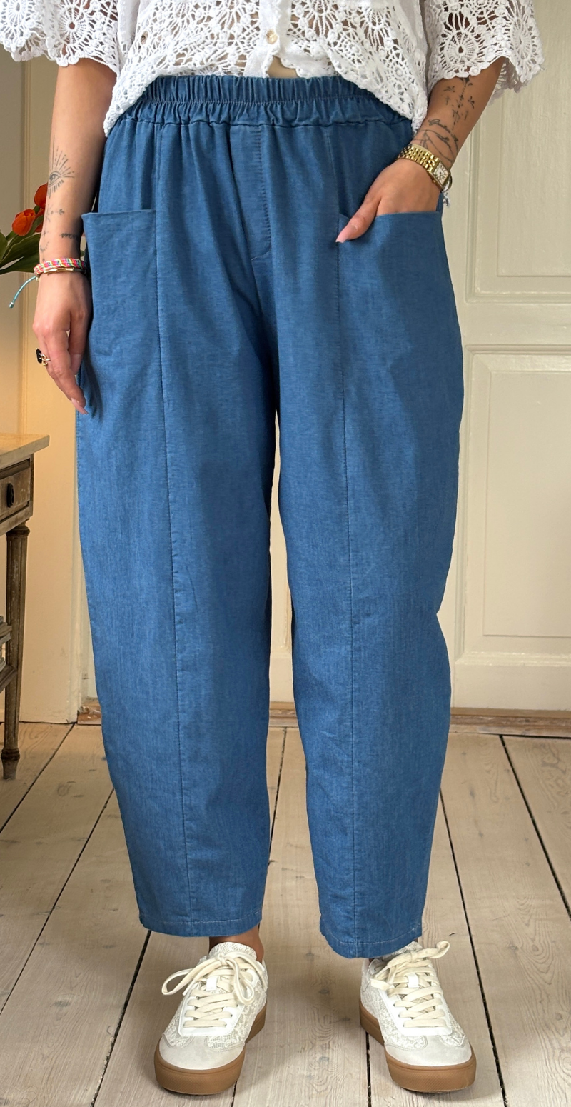 Enna denimbukser med lommer foran medium jeans LikeLondon