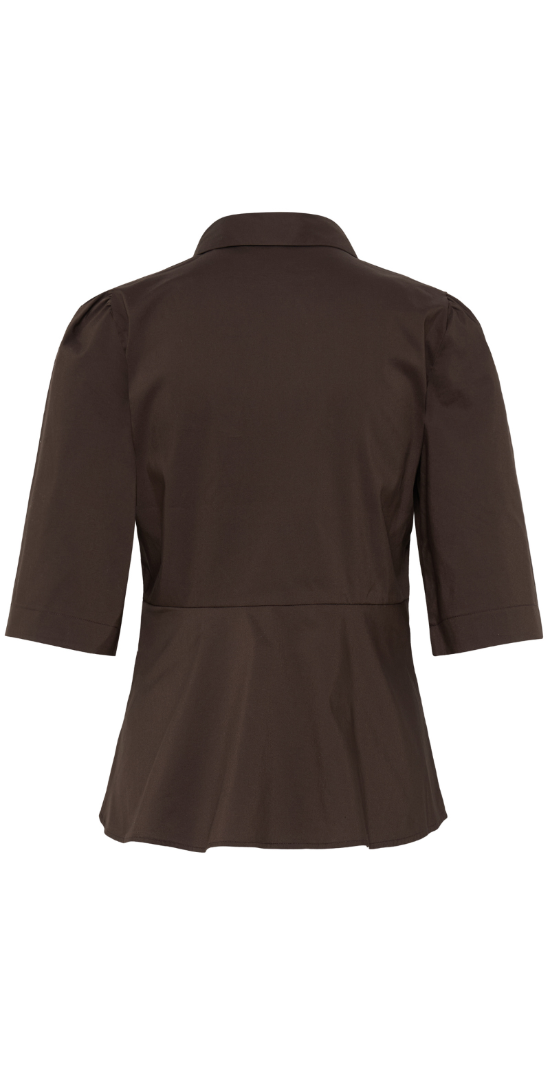 Issali bluse med peplum og 3/4 ærmer java B.young