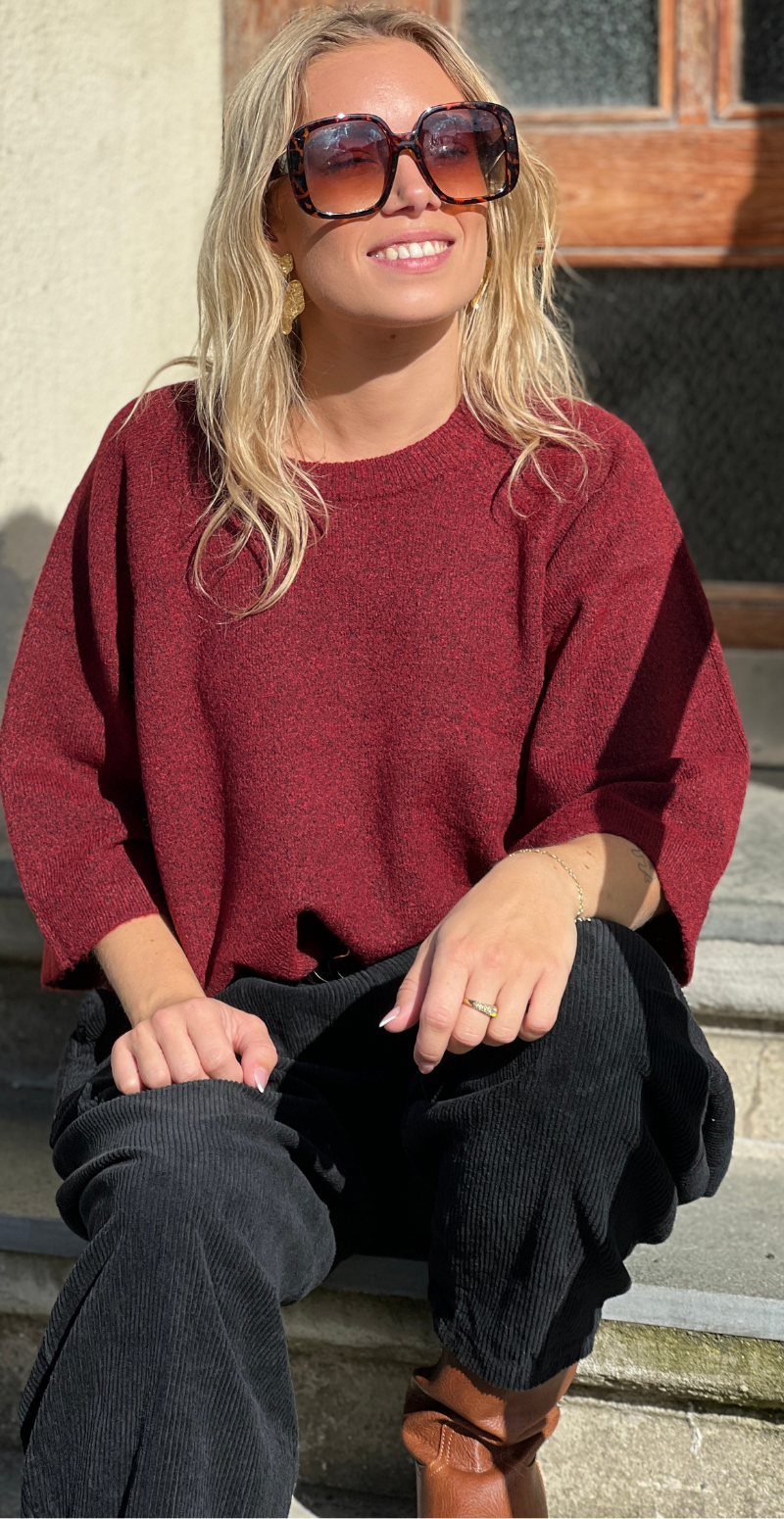 Orlean strik bluse bordeaux SoyaConcept