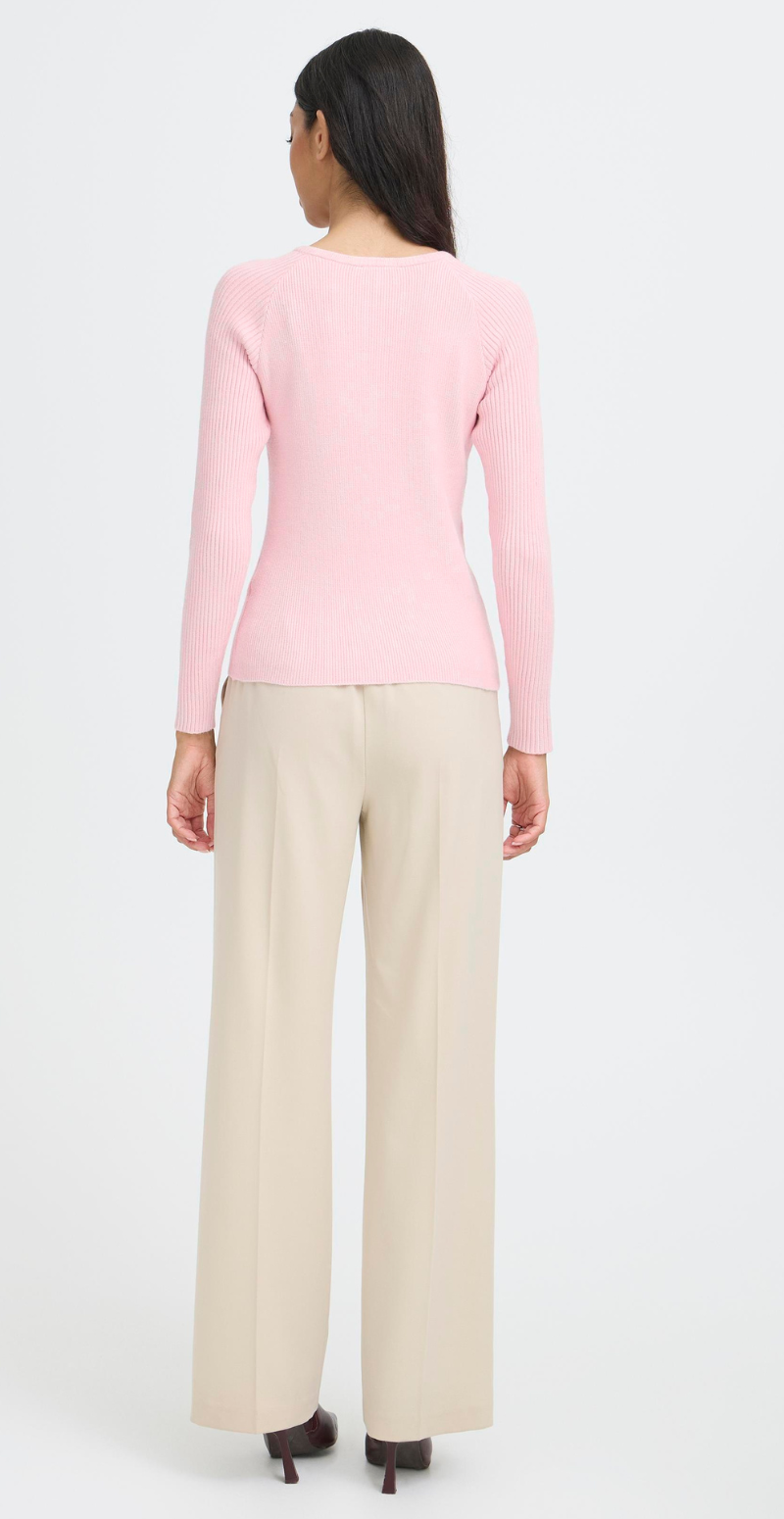 Norma rib cardigan parfait pink B.young