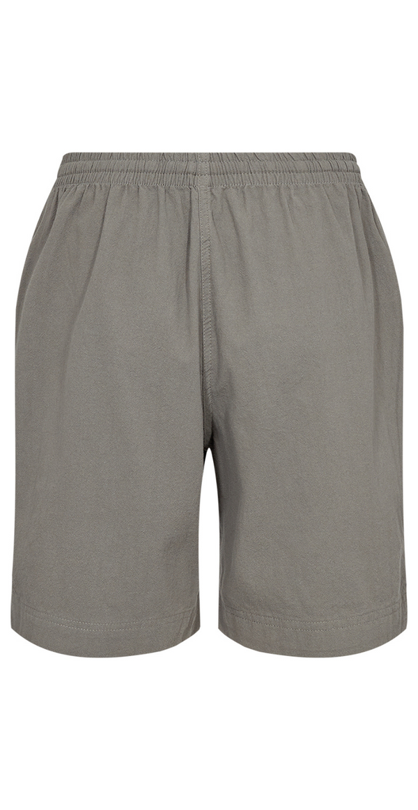 shorts med elastik og lommer khaki