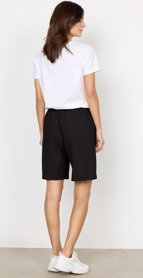 shorts med elastik og lommer sort