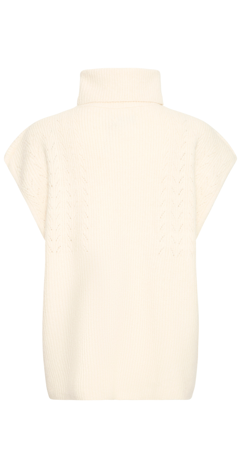 Vilko poncho med høj hals birch melange b.young