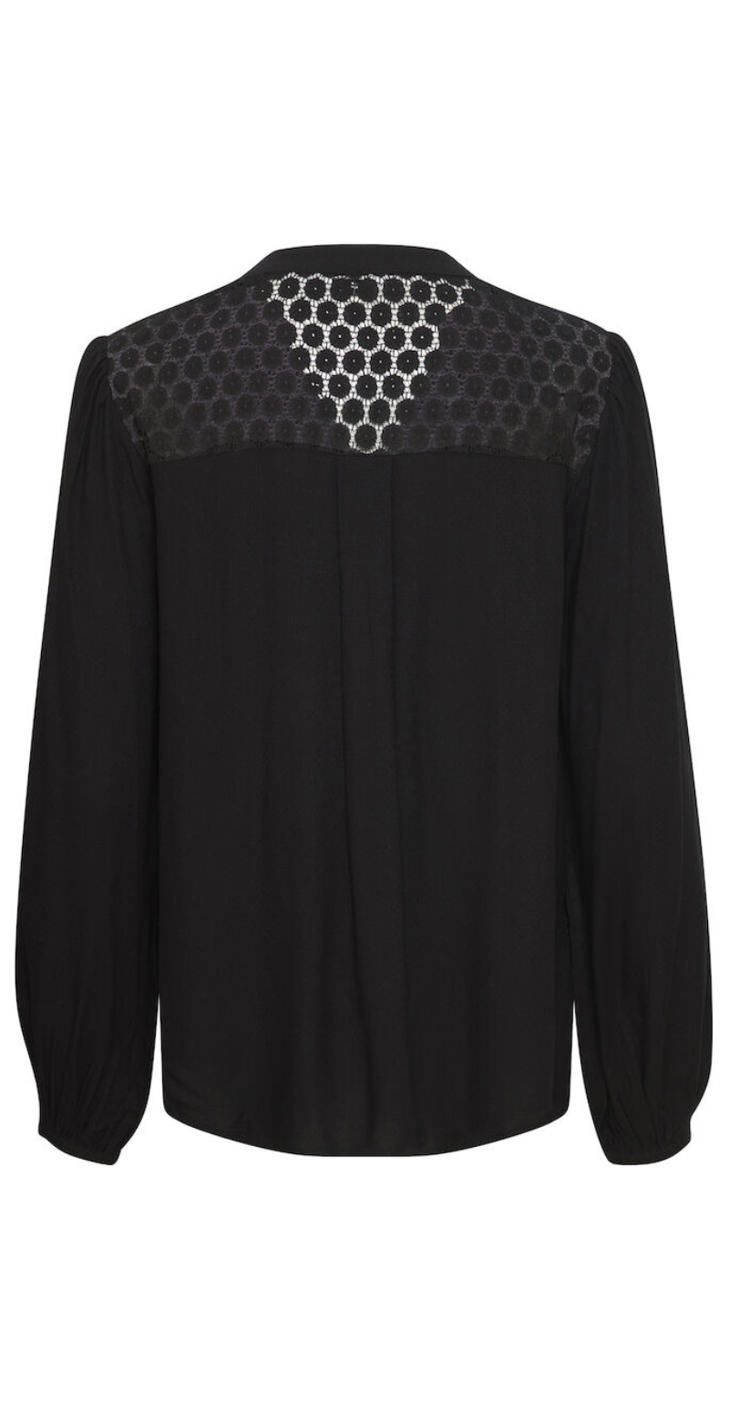 Habine bluse med v-halsudskæring sort B.young