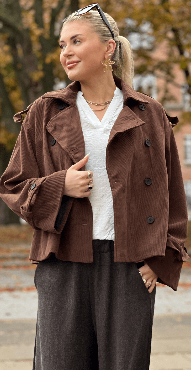 Marika fløjlsjakke brun LikeLondon