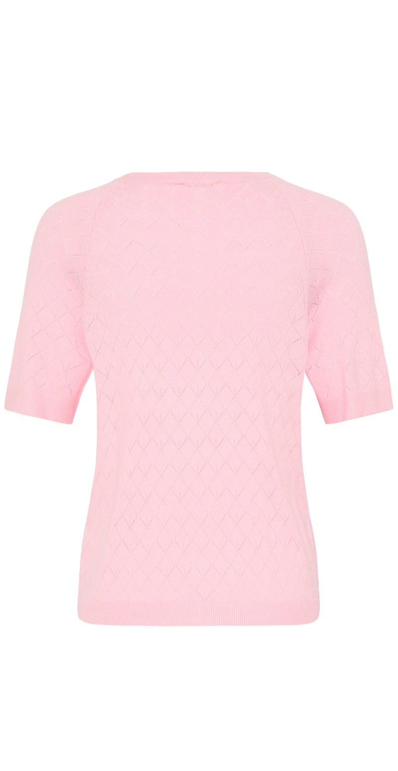 Omanja bluse med hulmønster parfait pink B.young